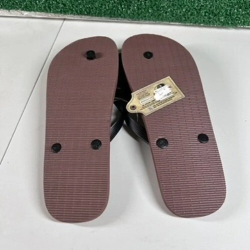 Mossy Oak Break‎ Up Country Flip Flops Mens Large Brown Camo Lightweight NWT